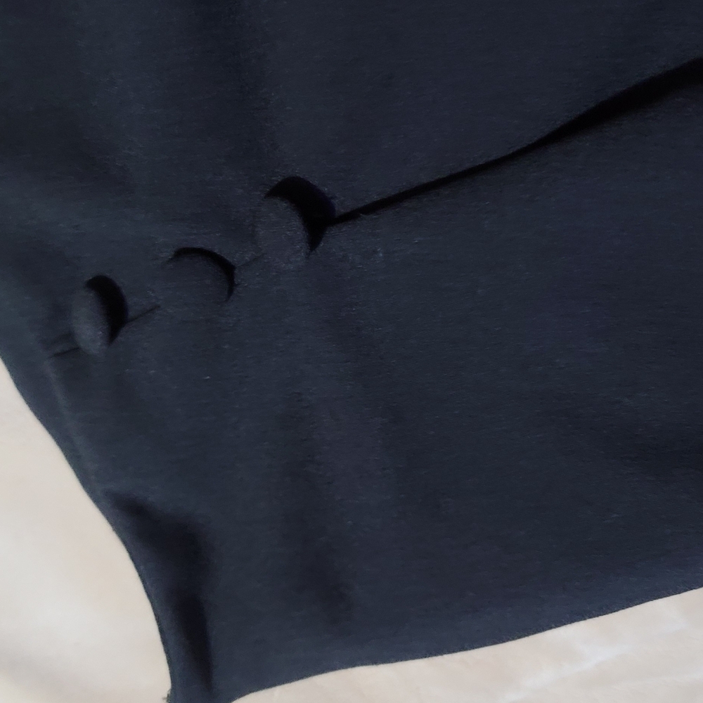 Elegant Black  Shorts with Button Detail